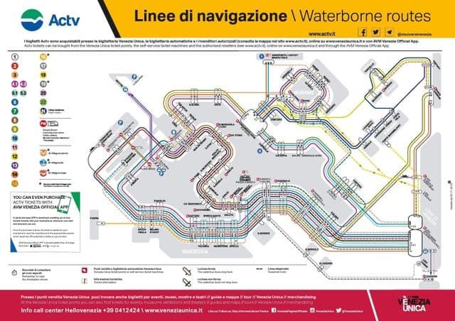 Verkehrskarte von Venedig