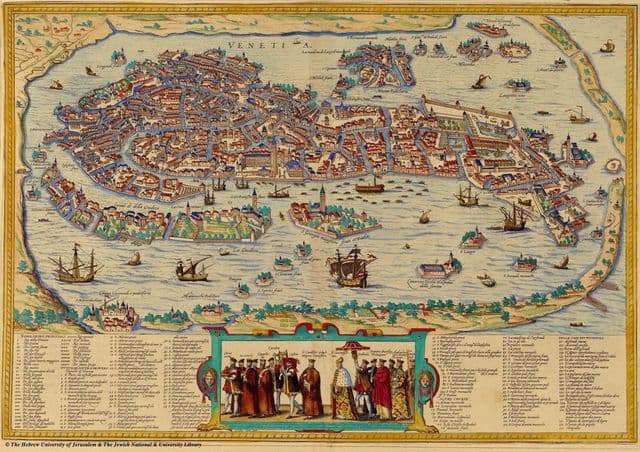 Antike Karte von Venedig