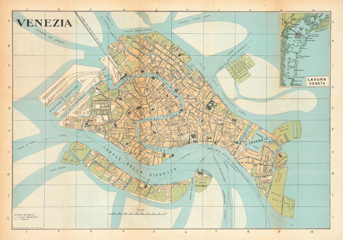 Historische Karte von Venedig