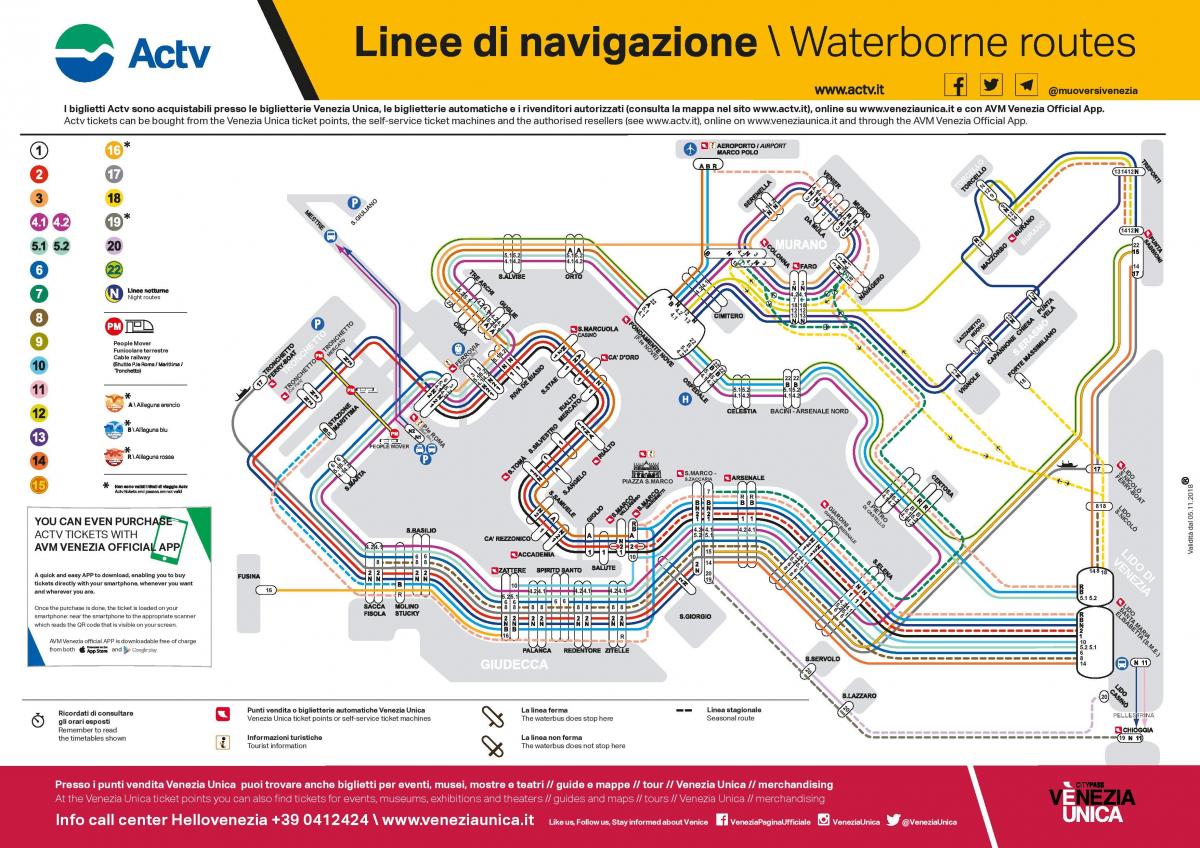 Karte des Busbahnhofs von Venedig